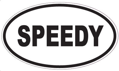 SPEEDY - Oval Sticker
