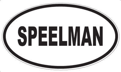 SPEELMAN - Oval Magnet