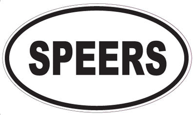 SPEERS - Oval Sticker