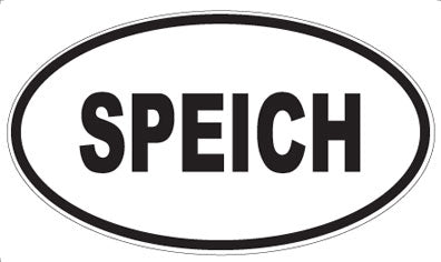 SPEICH - Oval Sticker