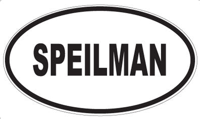 SPEILMAN - Oval Sticker