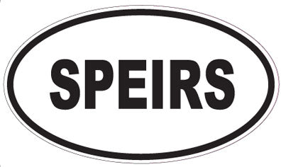 SPEIRS - Oval Sticker