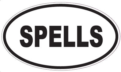 SPELLS - Oval Sticker