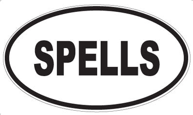 SPELLS - Oval Magnet