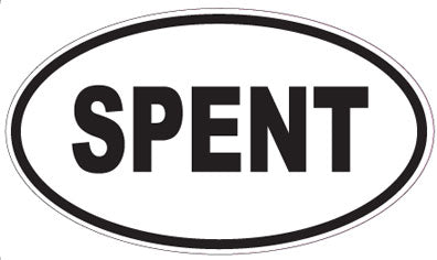 SPENT - Oval Magnet