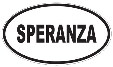SPERANZA - Oval Sticker