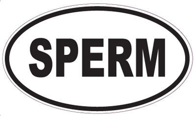 SPERM - Oval Sticker
