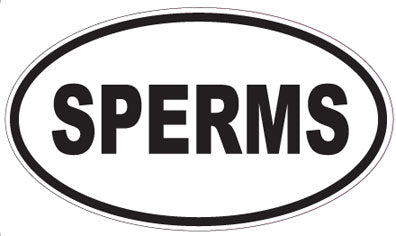 SPERMS - Oval Sticker
