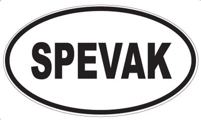 SPEVAK - Oval Sticker