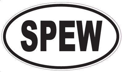 SPEW - Oval Sticker