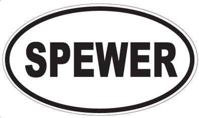 SPEWER - Oval Sticker