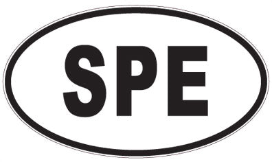 SPE - 3 Letter Initials Oval Magnet