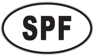 SPF - 3 Letter Initials Oval Magnet