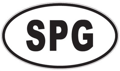SPG - 3 Letter Initials Oval Magnet