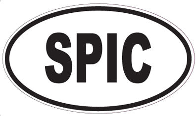 SPIC - Oval Sticker