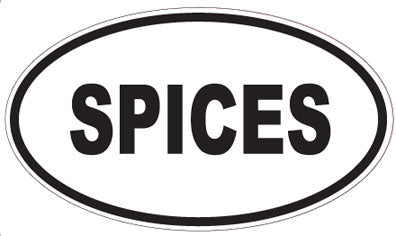 SPICES - Oval Sticker