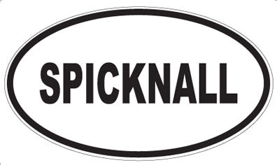 SPICKNALL - Oval Sticker