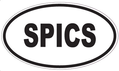 SPICS - Oval Sticker