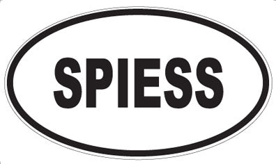 SPIESS - Oval Sticker