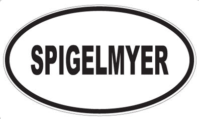 SPIGELMYER - Oval Sticker