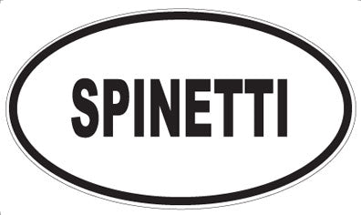 SPINETTI - Oval Sticker