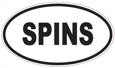 SPINS - Oval Sticker