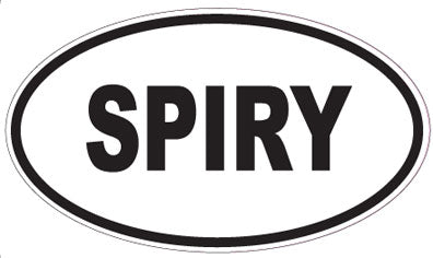 SPIRY - Oval Sticker