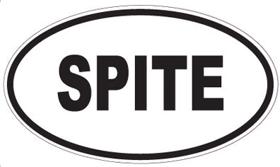 SPITE - Oval Sticker