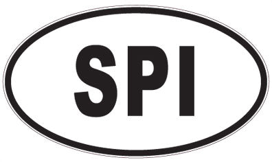 SPI - 3 Letter Initials Oval Magnet