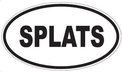 SPLATS - Oval Sticker