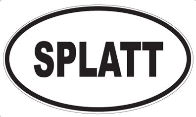 SPLATT - Oval Magnet