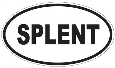 SPLENT - Oval Sticker