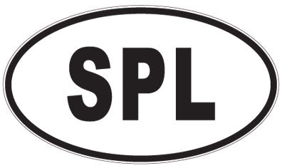 SPL - 3 Letter Initials Oval Magnet