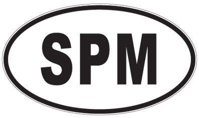 SPM - 3 Letter Initials Oval Magnet