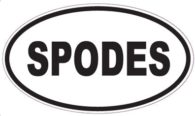 SPODES - Oval Sticker