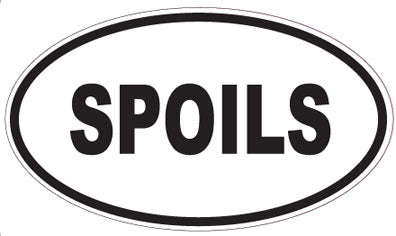 SPOILS - Oval Sticker
