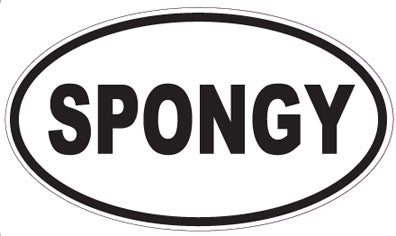 SPONGY - Oval Sticker