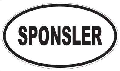 SPONSLER - Oval Sticker