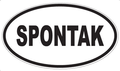 SPONTAK - Oval Sticker