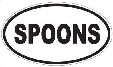 SPOONS - Oval Sticker