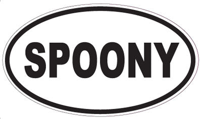 SPOONY - Oval Sticker