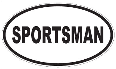 SPORTSMAN - Oval Sticker