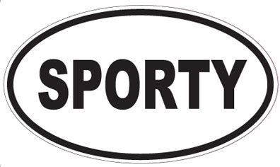 SPORTY - Oval Sticker