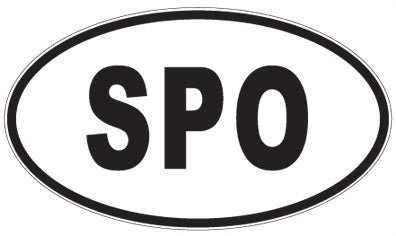 SPO - 3 Letter Initials Oval Magnet
