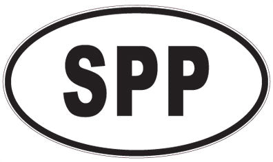 SPP - 3 Letter Initials Oval Magnet