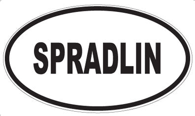 SPRADLIN - Oval Sticker