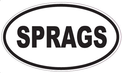 SPRAGS - Oval Sticker