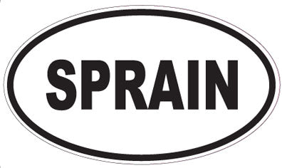 SPRAIN - Oval Sticker