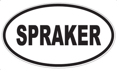 SPRAKER - Oval Sticker