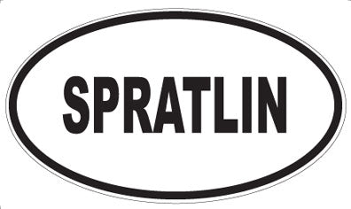 SPRATLIN - Oval Sticker